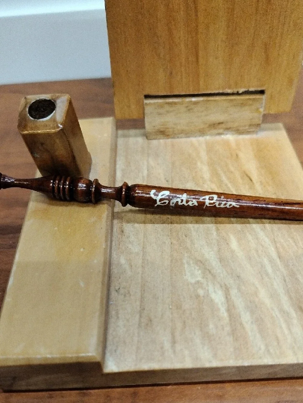 Handmade Wooden Parrot Note Holder & Pen - Made in Costa Rica